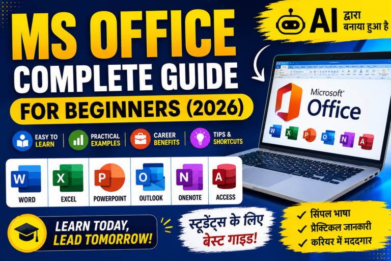 MS Office Complete Guide for Beginners (2026): The Computer Skill Every Student Should Learn