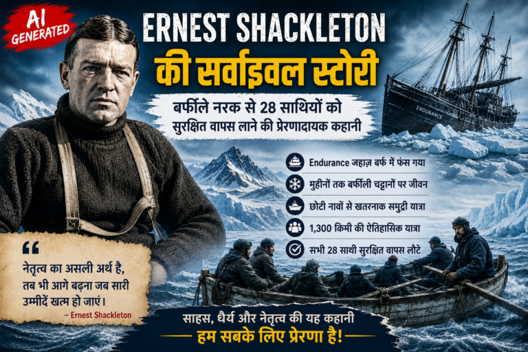 Ernest Shackleton Survival Story in Hindi – बर्फीले नरक से ज़िंदा लौटने वाले महान खोजकर्ता की प्रेरणादायक कहानी