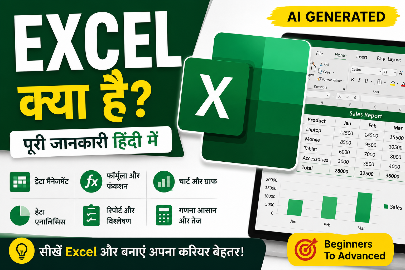 AI-generated thumbnail of Microsoft Excel showing the Excel logo