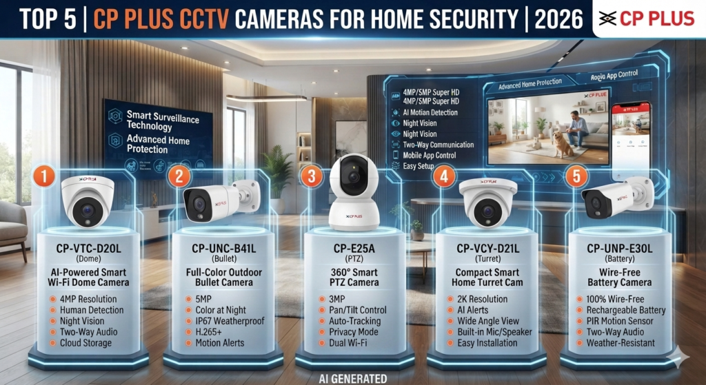 Top 5 CP Plus CCTV Cameras for Home Security in 2026 – Which One Should You Buy?