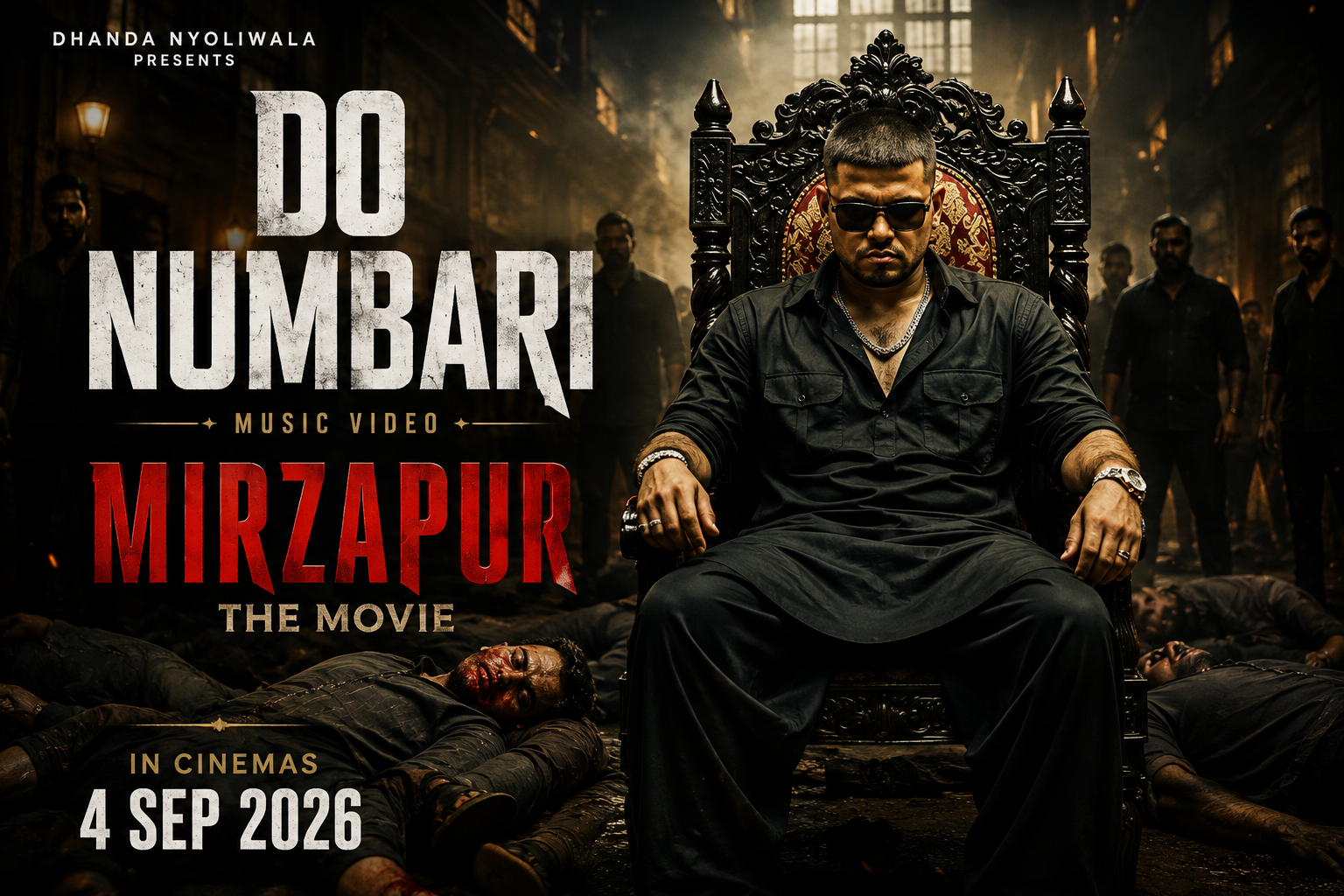 AI-generated image of Dhanda Nyoliwala's Do Numbari from Mirzapur The Movie